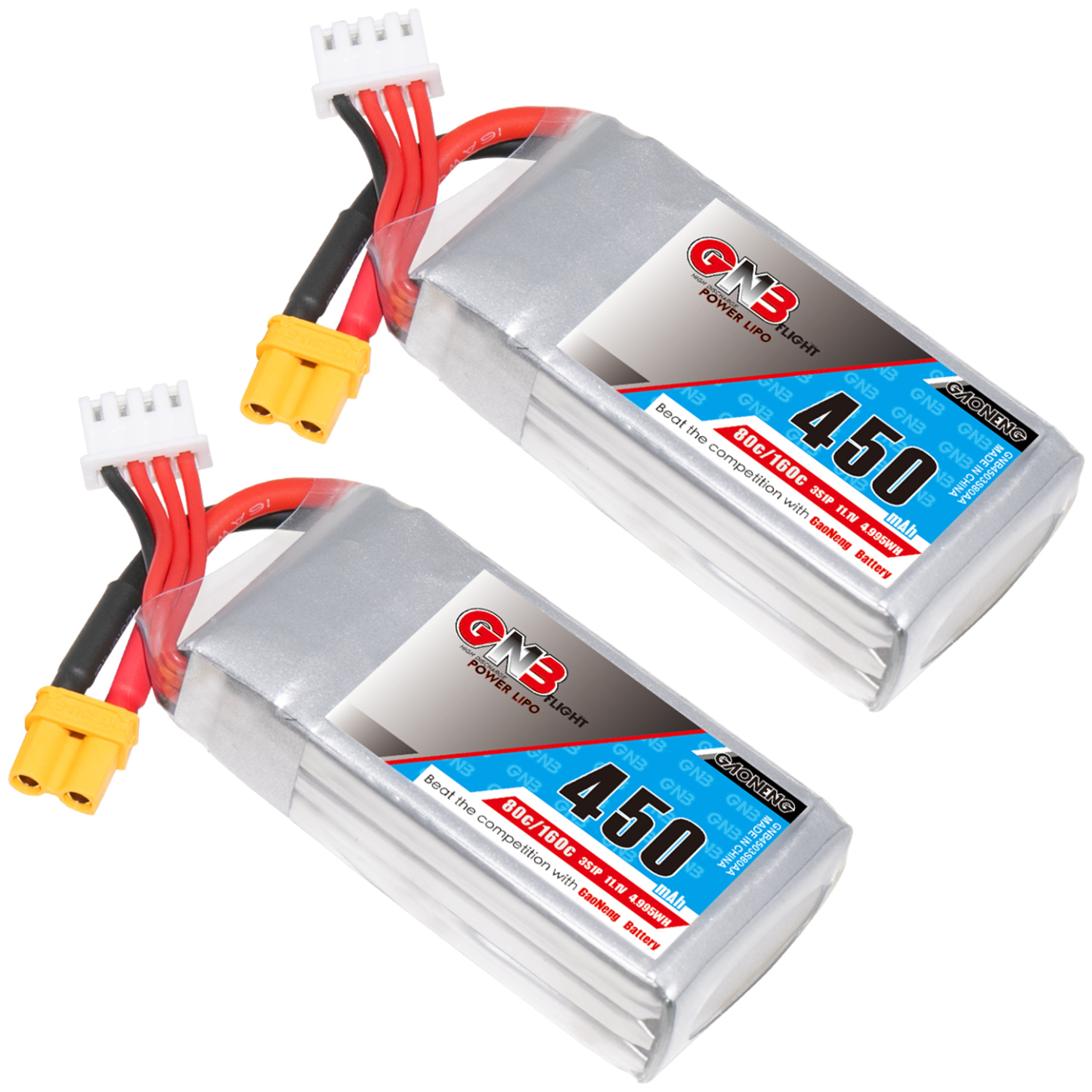 GAONENG GNB 3S 11.1V 450mAh 80C XT30 LiPo Battery