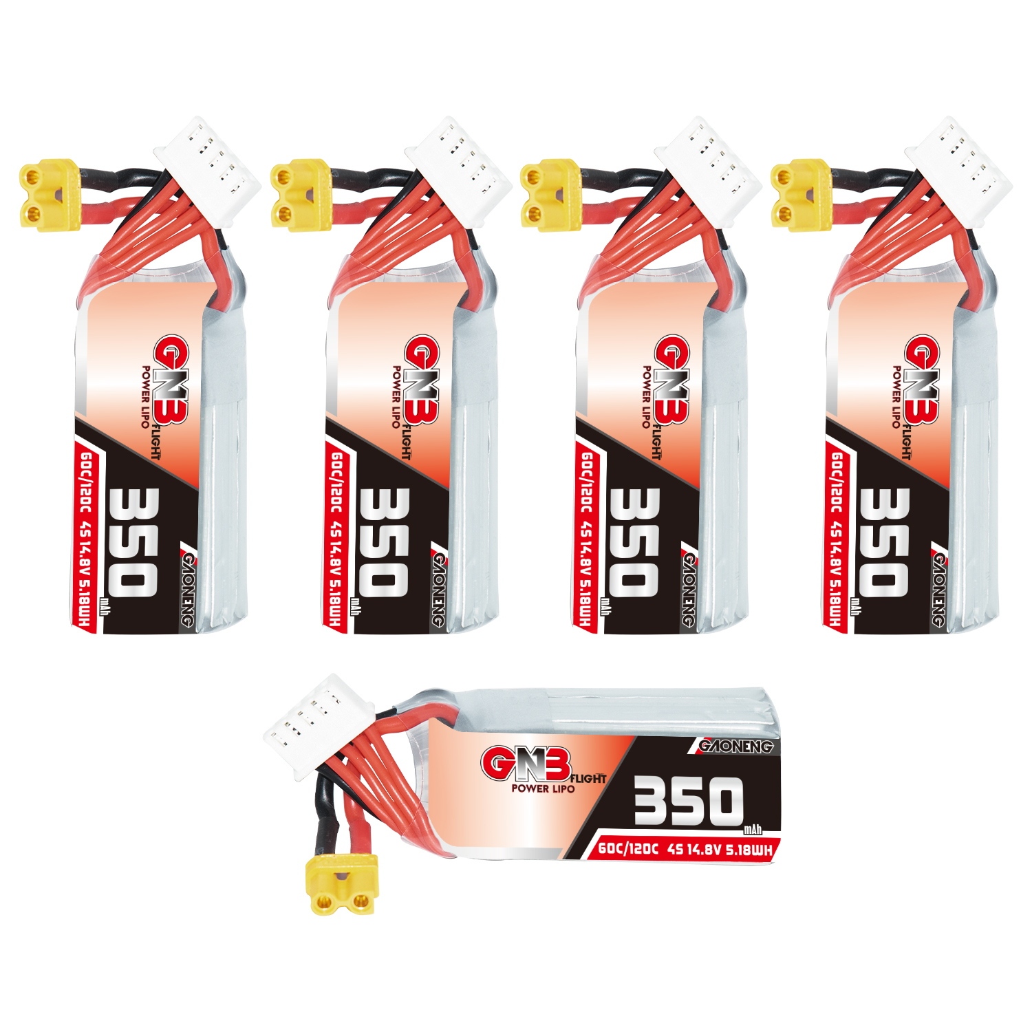 GAONENG GNB 4S 14.8V 350mAh 60C XT30 LiPo Battery