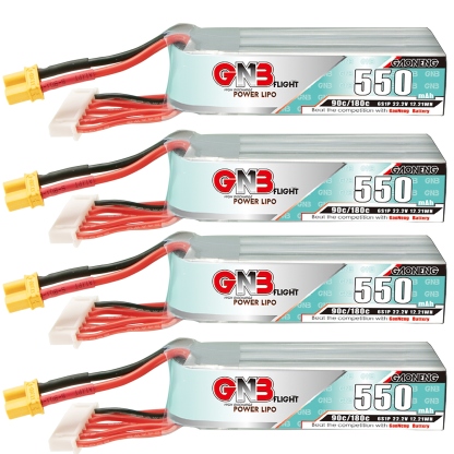GAONENG GNB 6S 22.2V 550mAh 90C XT30 LiPo Battery Long Type