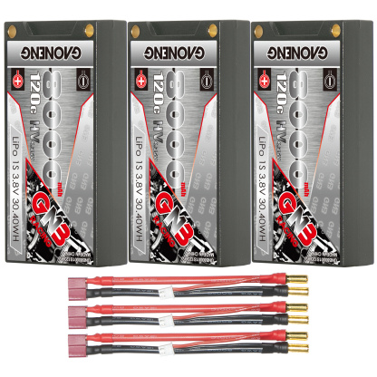GAONENG GNB LiHV 1S 3.8V 8000mAh 120C 5mm Bullet Hard Case LiPo Battery
