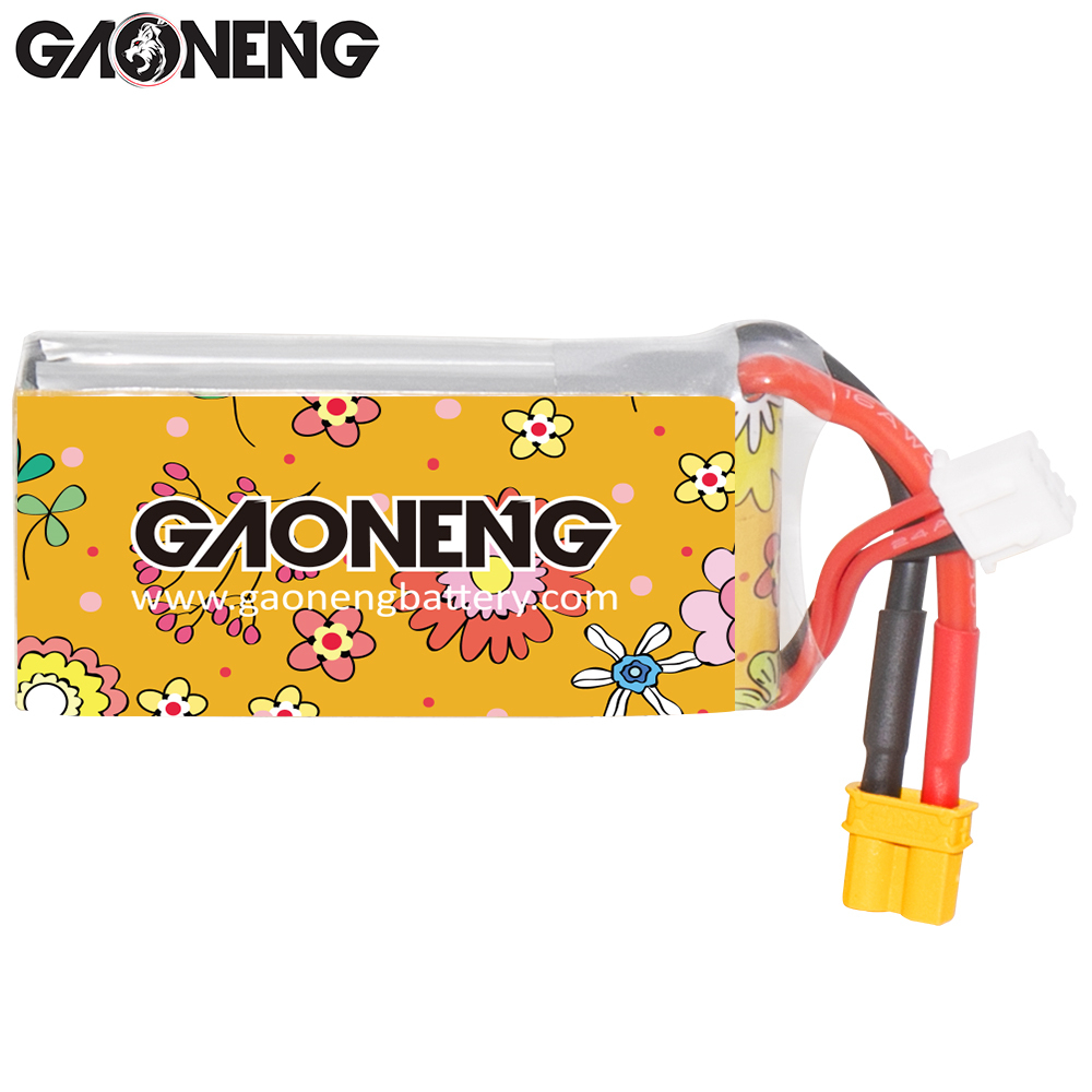4PCS - GAONENG GNB LiHV 2S 7.6V 650mAh 120C XT30 LiPo Battery