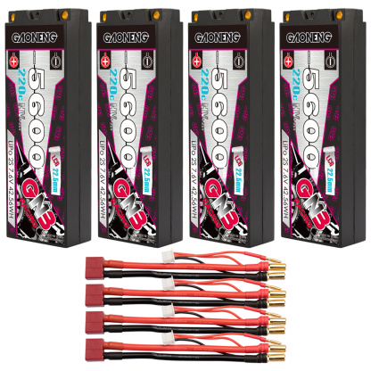 GAONENG GNB LiHV 2S 7.6V 5600mAh 220C Hard Case LCG LiPo Battery