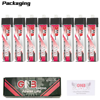 GAONENG GNB LiHV 1S 3.8V 720mAh 100C PH2.0 Plastic Head LiPo Battery