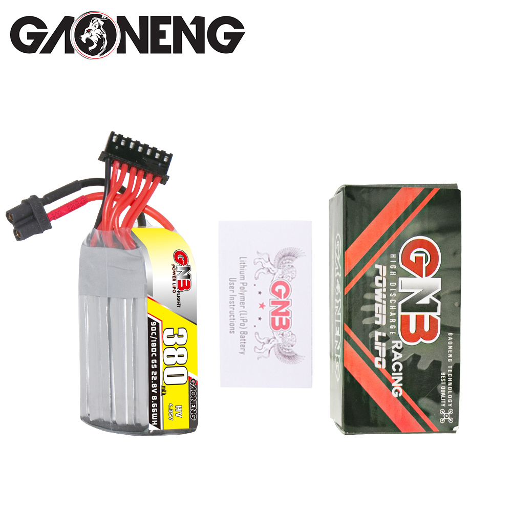 2PCS - GAONENG GNB LiHV 6S 22.8V 380mAh 90C XT30 LiPo Battery