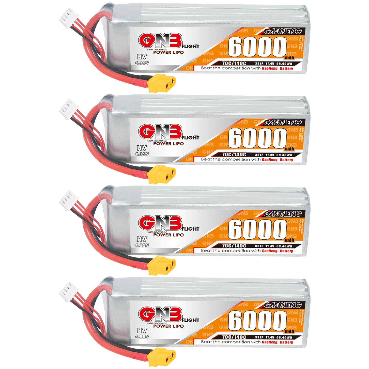 GAONENG GNB HV 3S 11.4V 6000mAh 70C LiPo Battery XT60