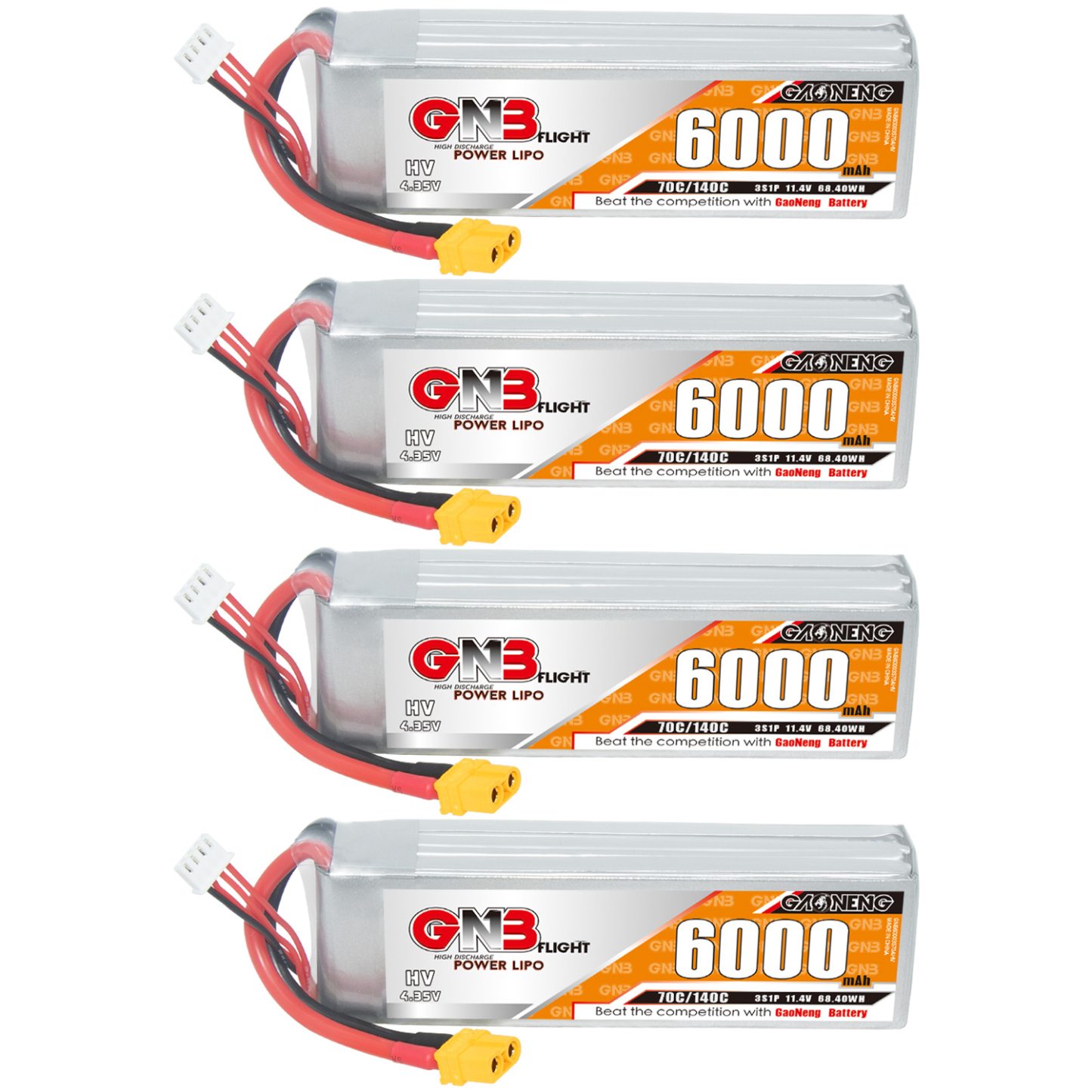 GAONENG GNB HV 3S 11.4V 6000mAh 70C LiPo Battery XT60