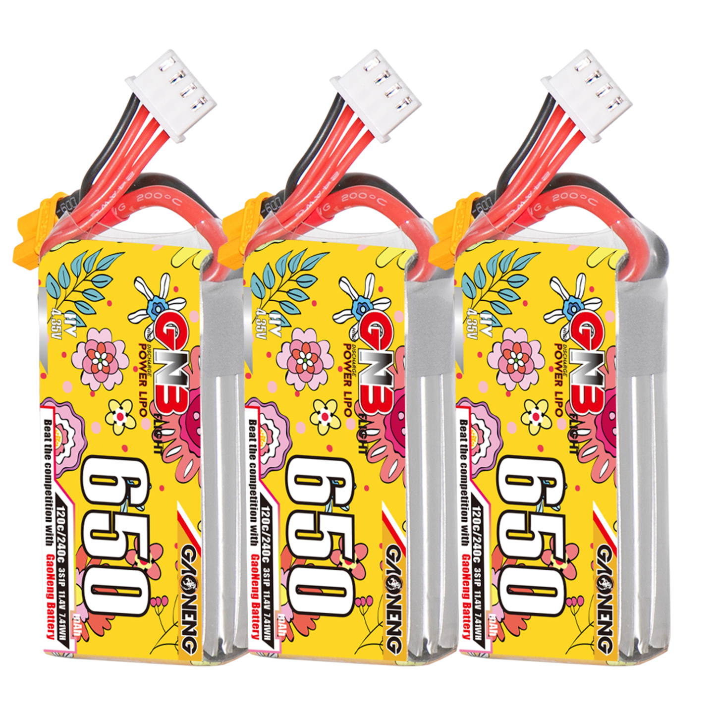 GAONENG GNB LiHV 3S 11.4V 650mAh 120C XT30 LiPo Battery