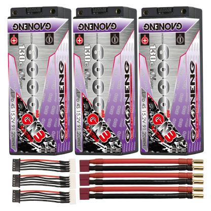 GAONENG GNB LiHV 4S 15.2V 6000mAh 130C 5mm Bullet Hard Case LiPo Battery