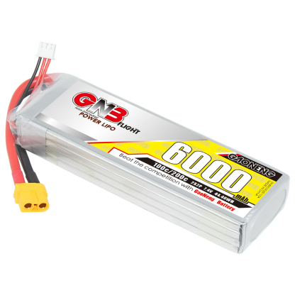 1PC - GAONENG GNB 2S 7.4V 6000mAh 100C LiPo Battery XT60