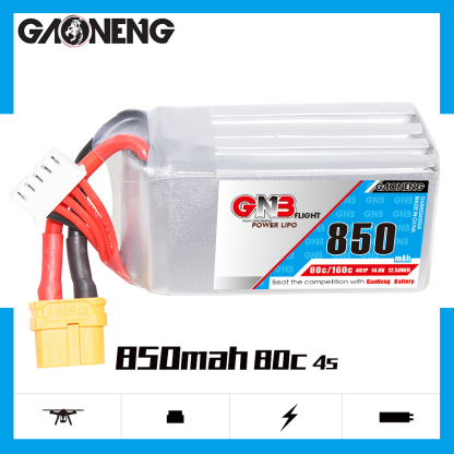 GAONENG GNB 4S 14.8V 850mAh 80C XT60 LiPo Battery