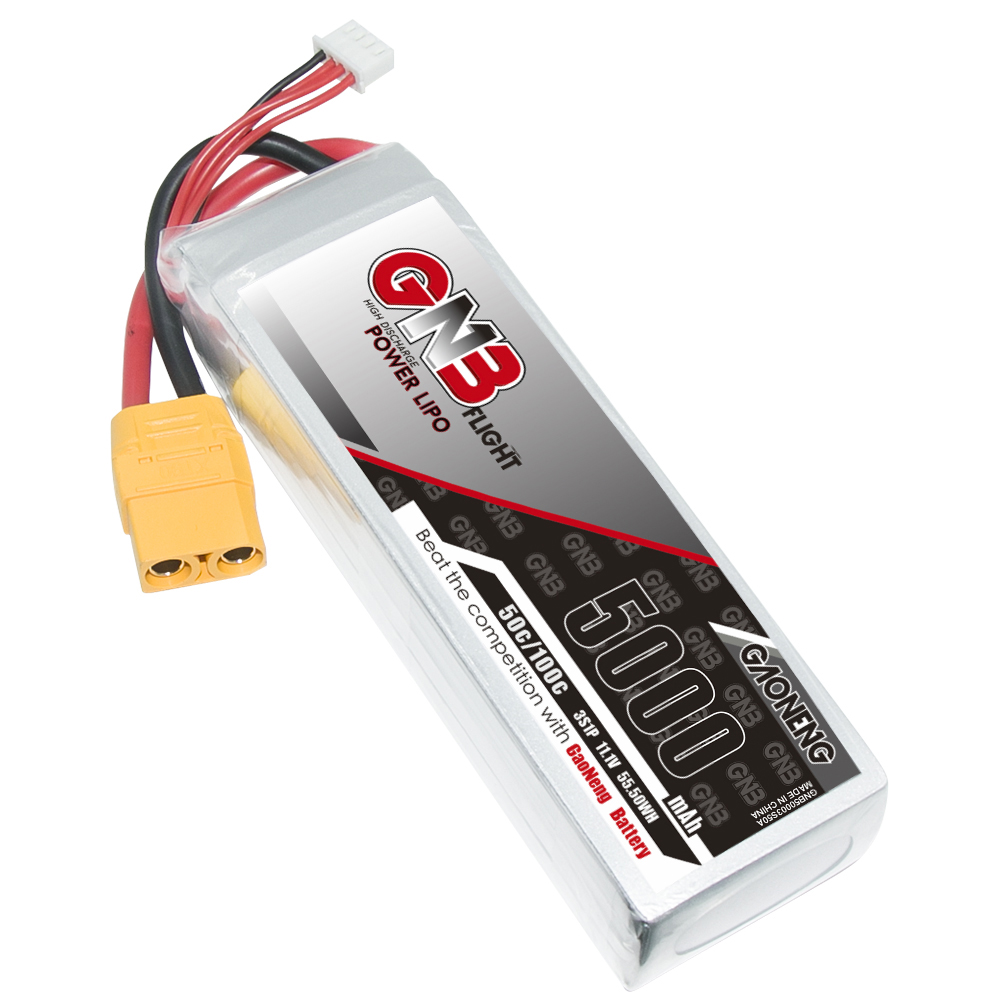 1PC - GAONENG GNB 3S 11.1V 5000mAh 50C LiPo Battery XT90