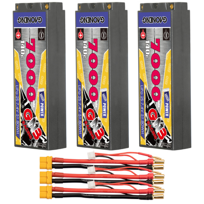 GAONENG GNB 2S 7.4V 7000mAh 140C 5mm Bullet Hard Case LiPo Battery