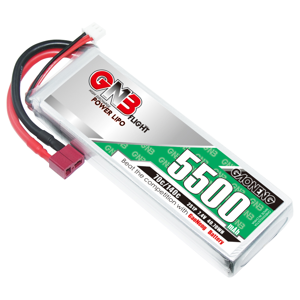 GAONENG GNB 2S 7.4V 5500mAh 70C LiPo Battery T-PLUG