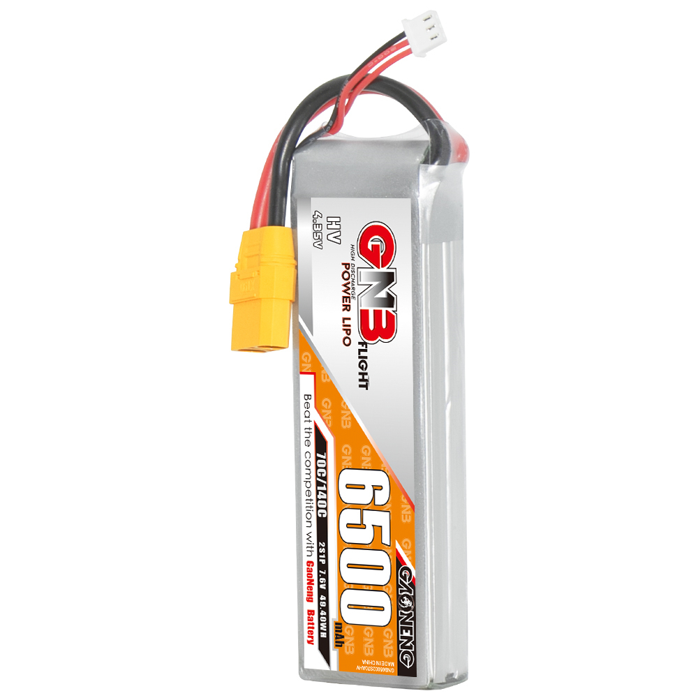 1PCS - GAONENG GNB LiHV 2S 7.6V 6500mAh 70C LiPo Battery XT90 Connector