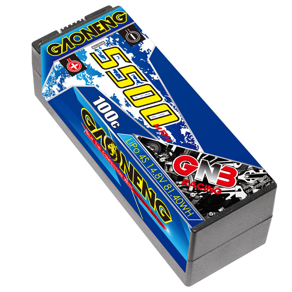 GAONENG GNB 4S 14.8V 5500mAh 100C 5mm Bullet Hard Case LiPo Battery