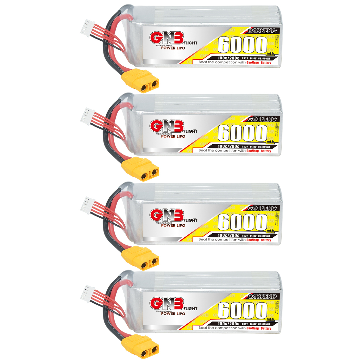 GAONENG GNB 4S 14.8V 6000mAh 100C XT90 LiPo Battery