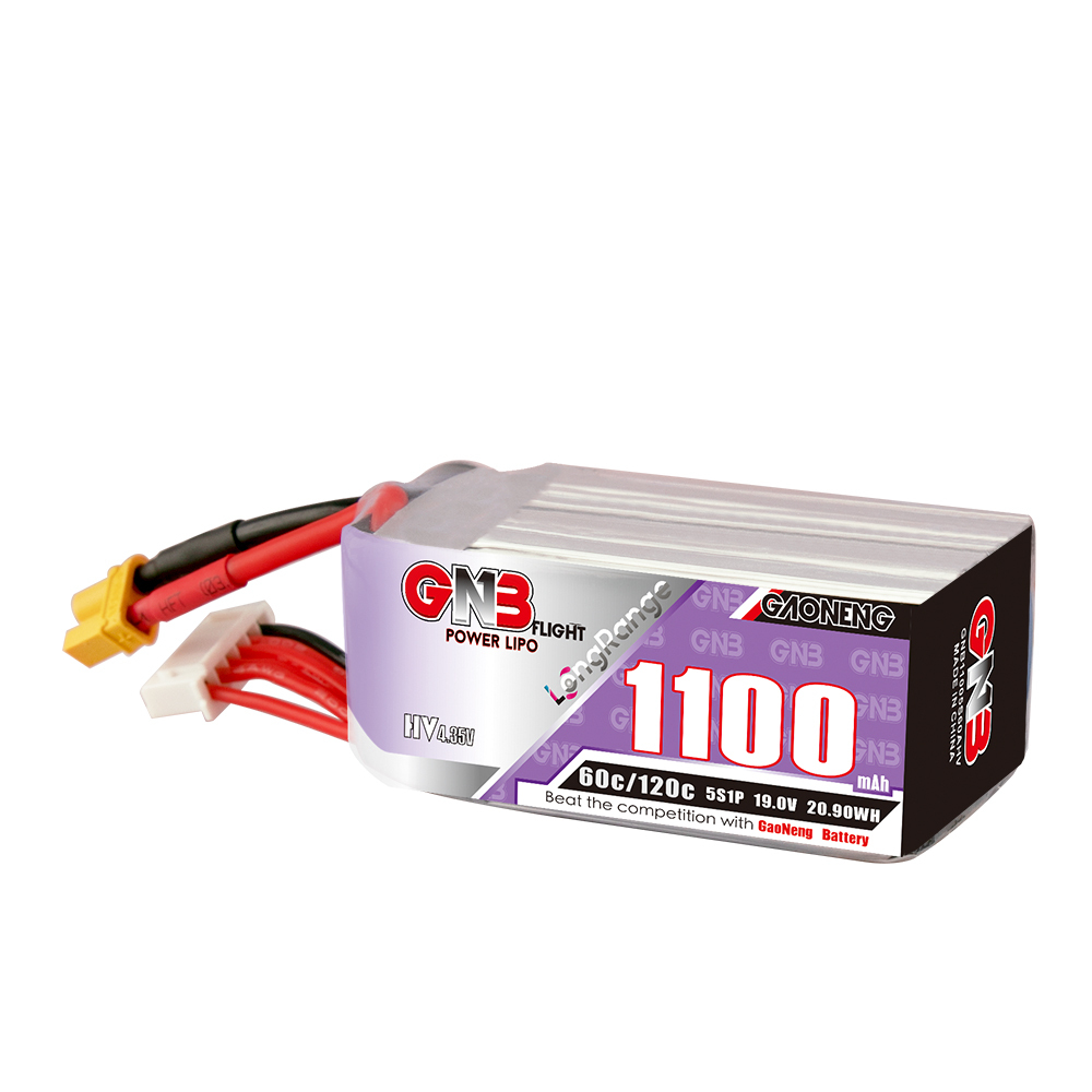 GAONENG GNB LiHV 5S 19V 1100mAh 60C XT30 LiPo Battery LongRange