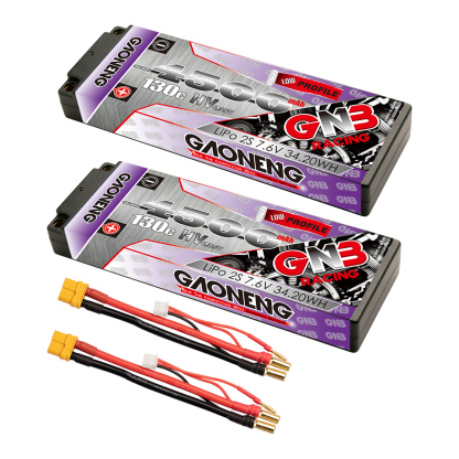 GAONENG GNB LiHV 2S 7.6V 4500mAh 130C 5mm Hard Case Ultra LCG LiPo Battery XT60