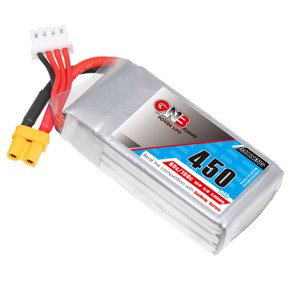 GAONENG GNB 3S 11.1V 450mAh 80C XT30 LiPo Battery