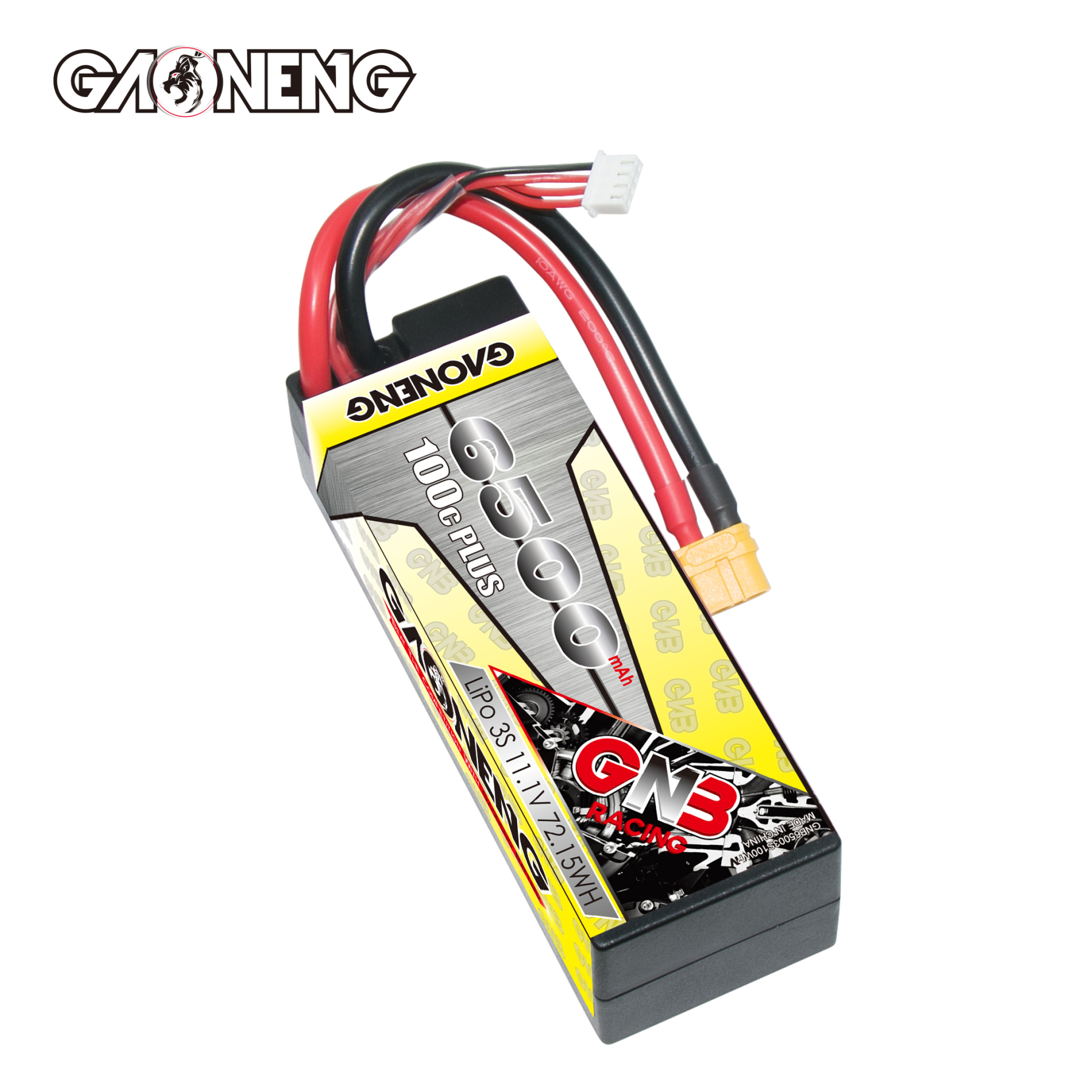 GAONENG GNB 3S 11.1V 6500mAh 100C Cabled Hard Case LiPo Battery XT60
