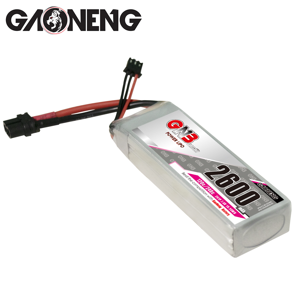 Gaoneng Gnb 2s 74v 2600mah 120c Xt60 Lipo Battery Fpv Drone Quad Cars 3423