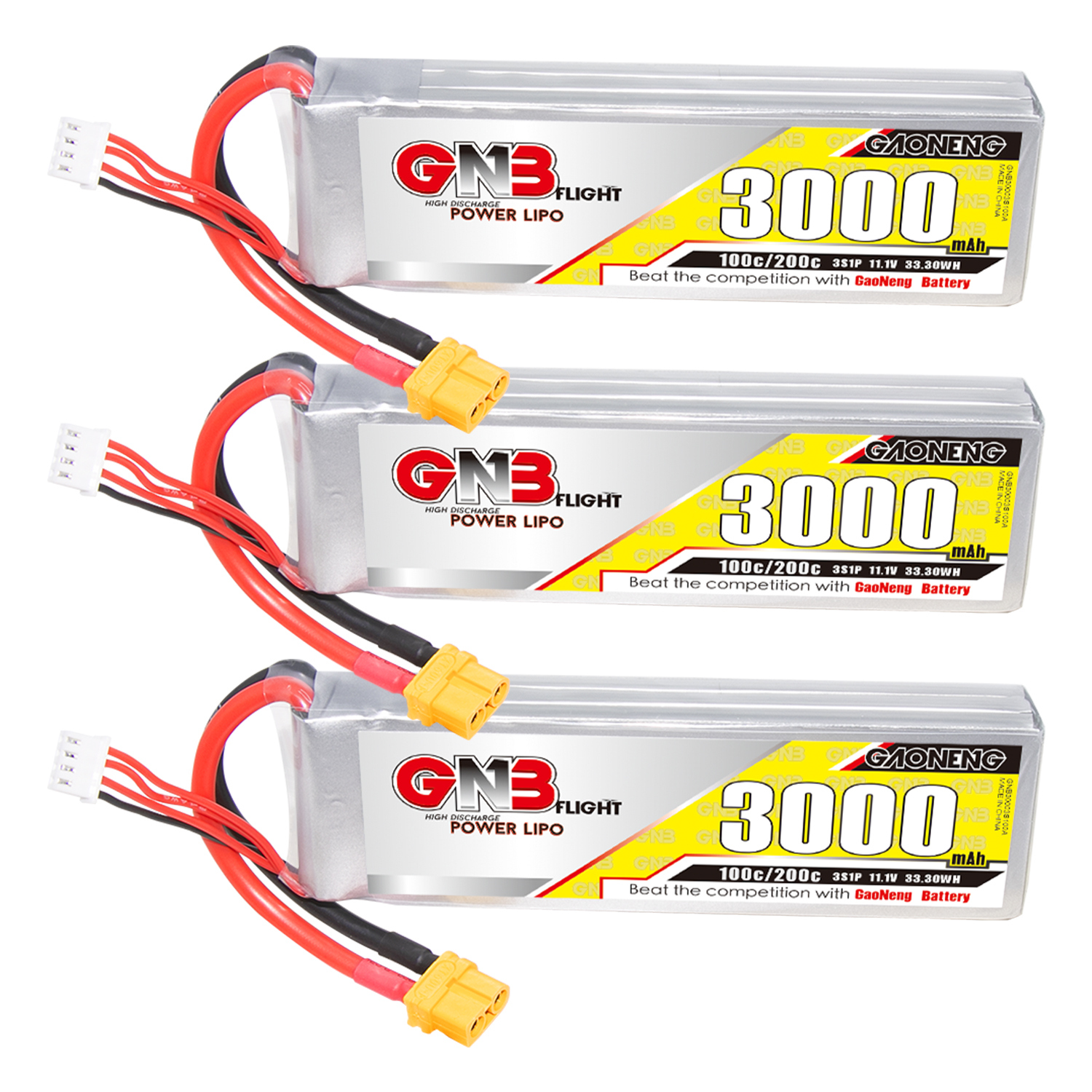 GAONENG GNB 3S 11.1V 3000mAh 100C LiPo Battery XT60