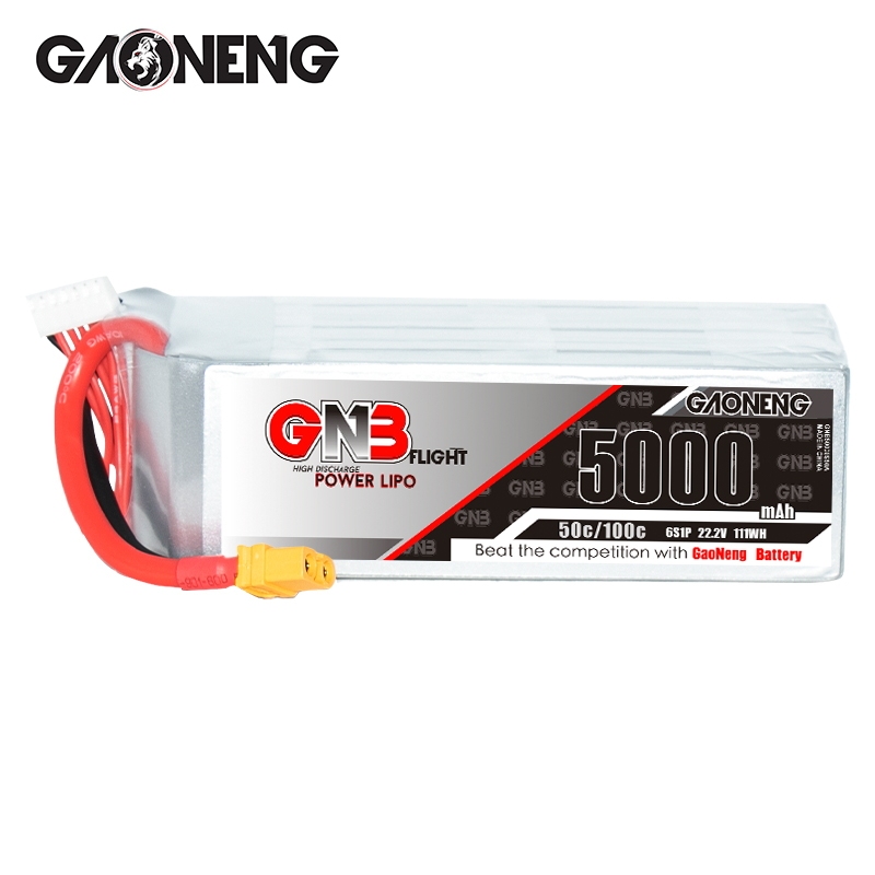 1PC - GAONENG GNB 6S 22.2V 5000mAh 50C LiPo Battery XT60