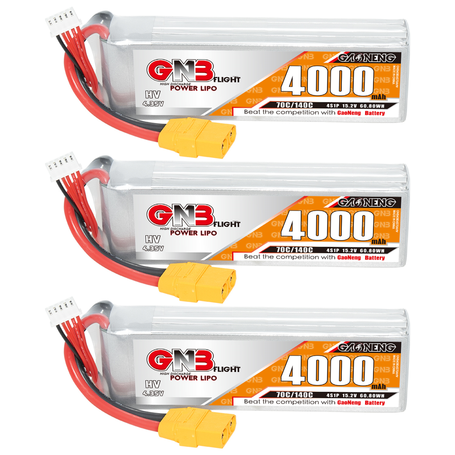 GAONENG GNB LiHV 4S 15.2V 4000mAh 70C LiPo Battery XT90