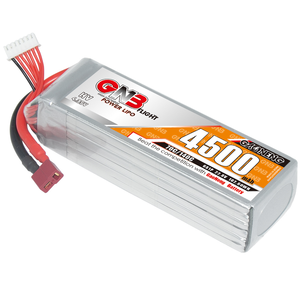GAONENG GNB LiHV 6S 22.8V 4500mAh 70C LiPo Battery T-PLUG