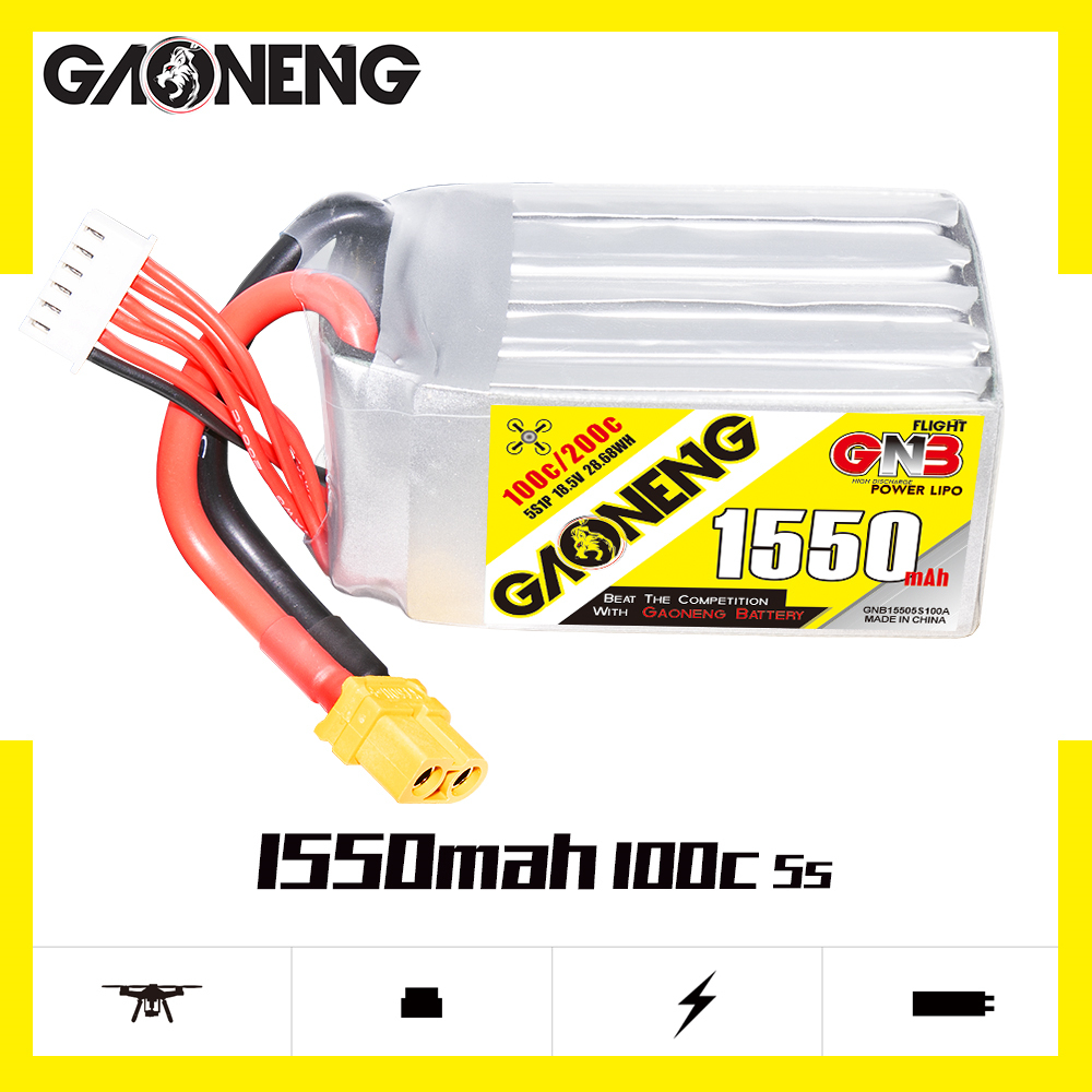 GAONENG GNB 5S 18.5V 1550mAh 100C XT60 LiPo Battery