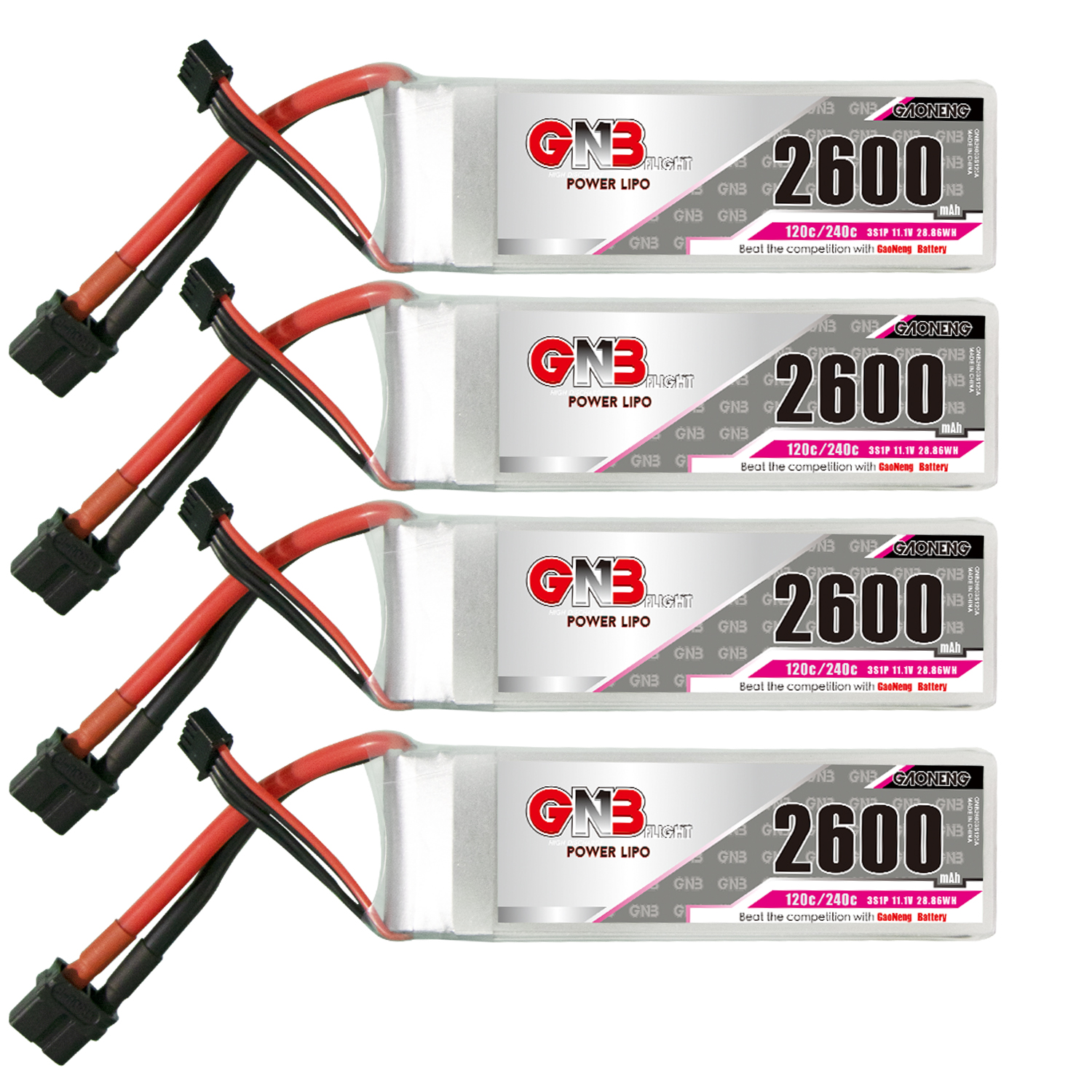 GAONENG GNB 3S 11.1V 2600mAh 120C XT60 LiPo Battery