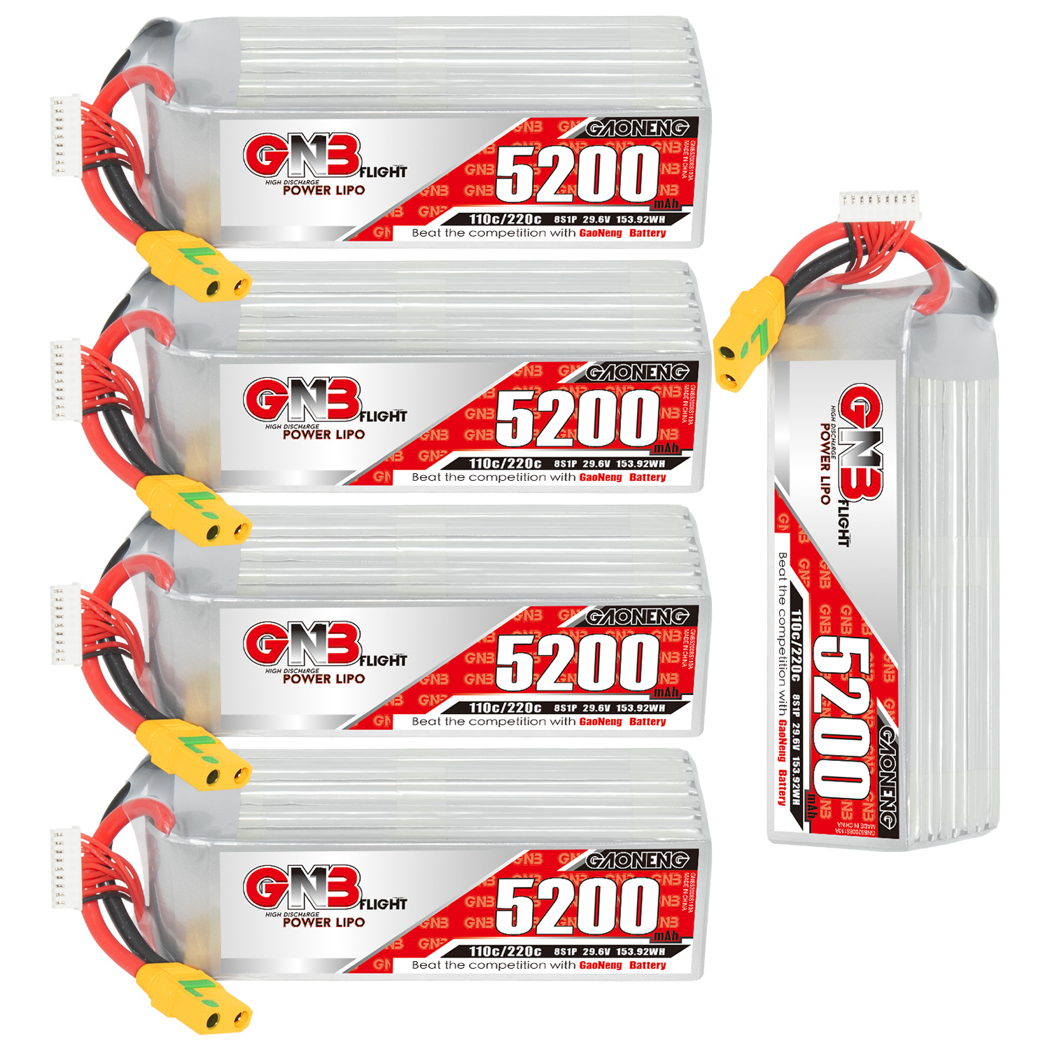 GAONENG GNB 8S 29.6V 5200mAh 110C LiPo Battery XT90S Anti Spark