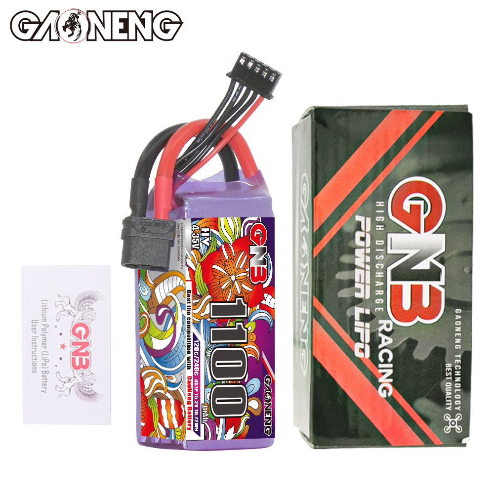 GAONENG GNB LiHV 4S 15.2V 1100mAh 120C XT60 LiPo Battery