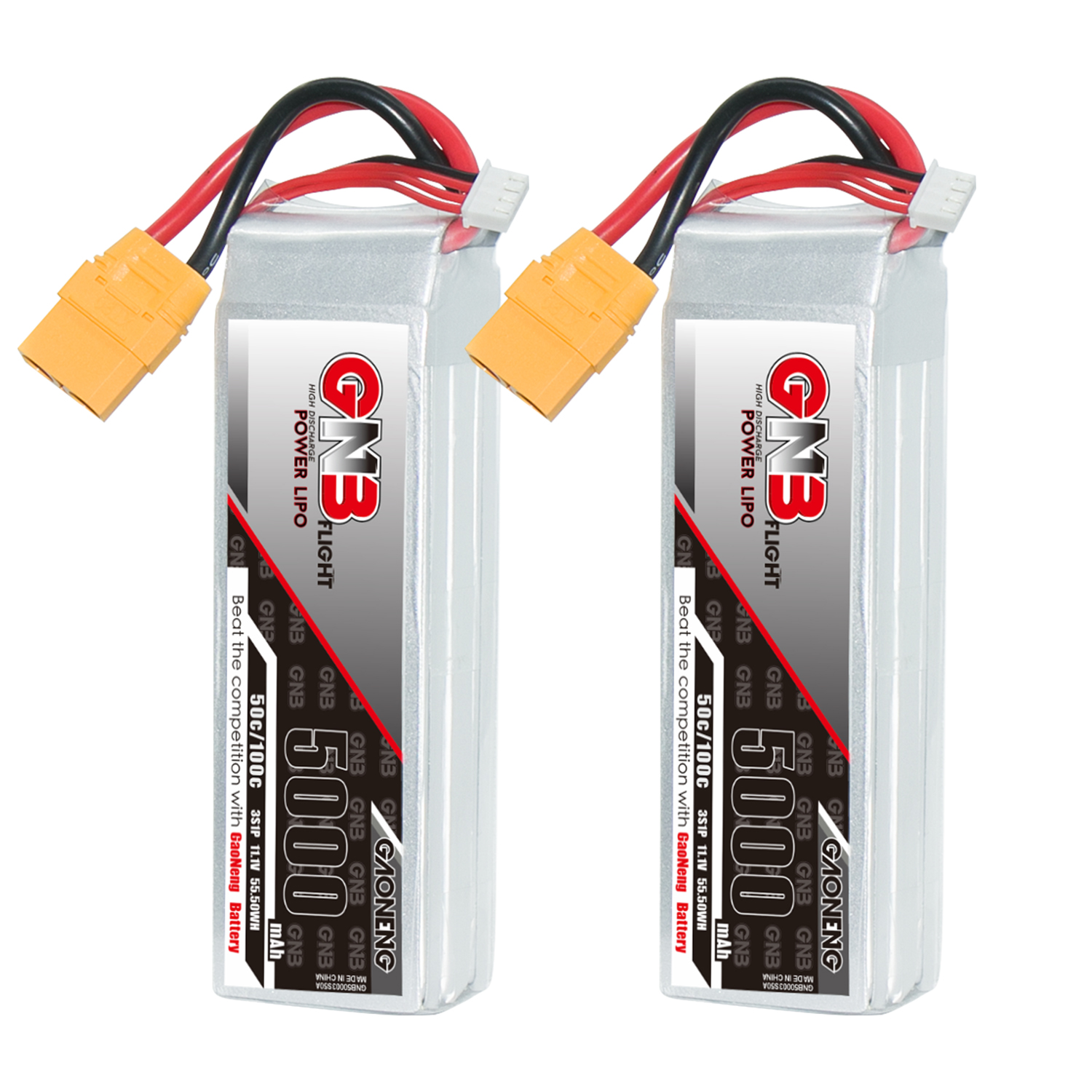 GAONENG GNB 3S 11.1V 5000mAh 50C LiPo Battery XT90