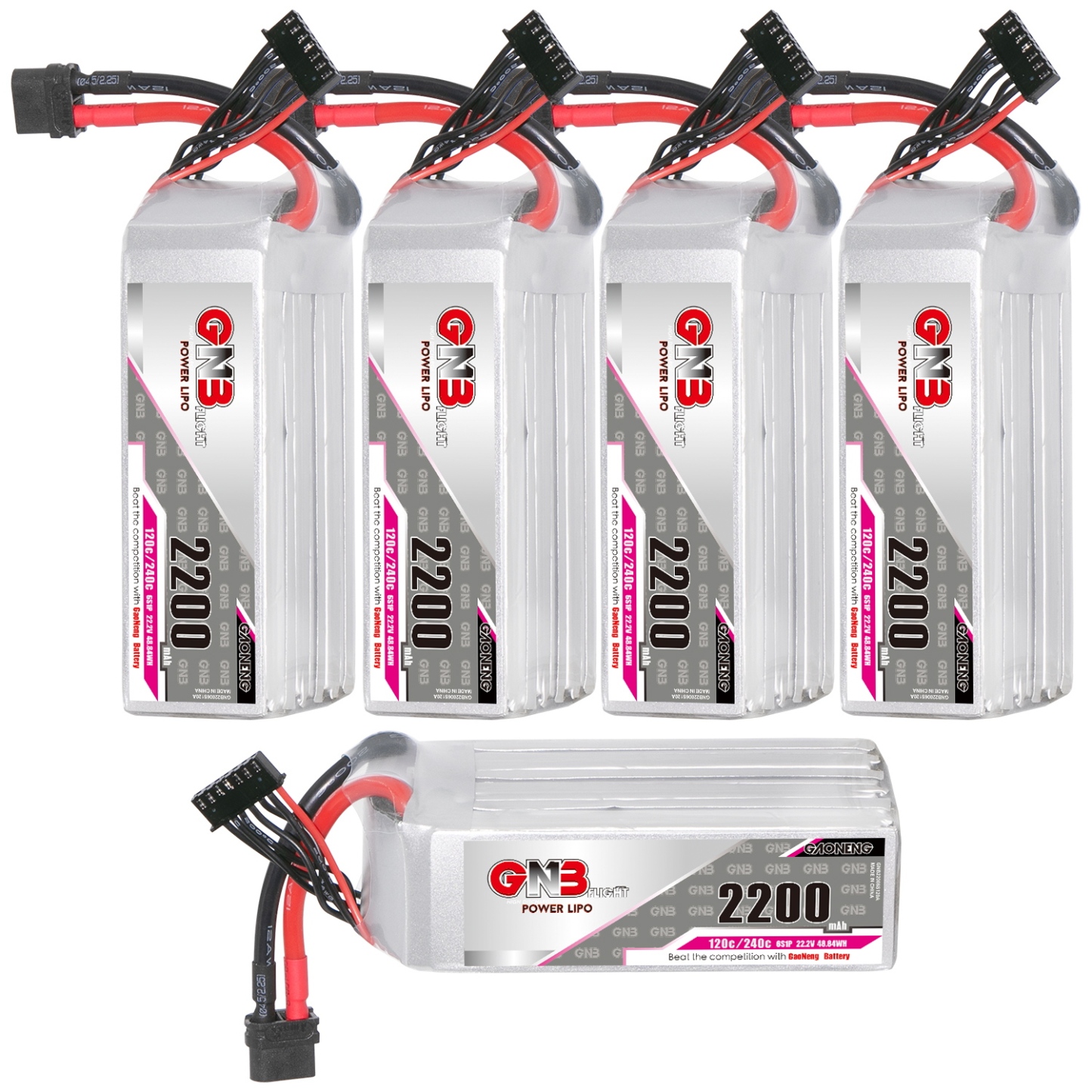 GAONENG GNB 6S 22.2V 2200mAh 120C XT60 LiPo Battery