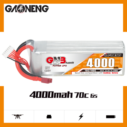 GAONENG GNB LiHV 6S 22.8V 4000mAh 70C LiPo Battery T-PLUG