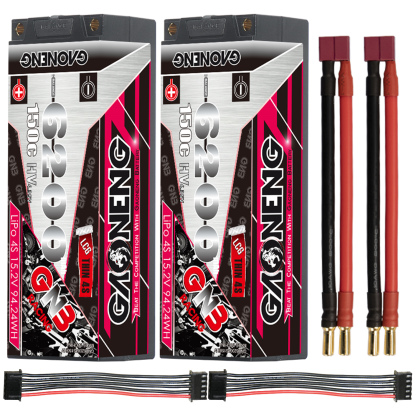 GAONENG GNB LiHV 4S 15.2V 6200mAh 150C 5mm Bullet LCG Thin 4S Hard Case LiPo Battery