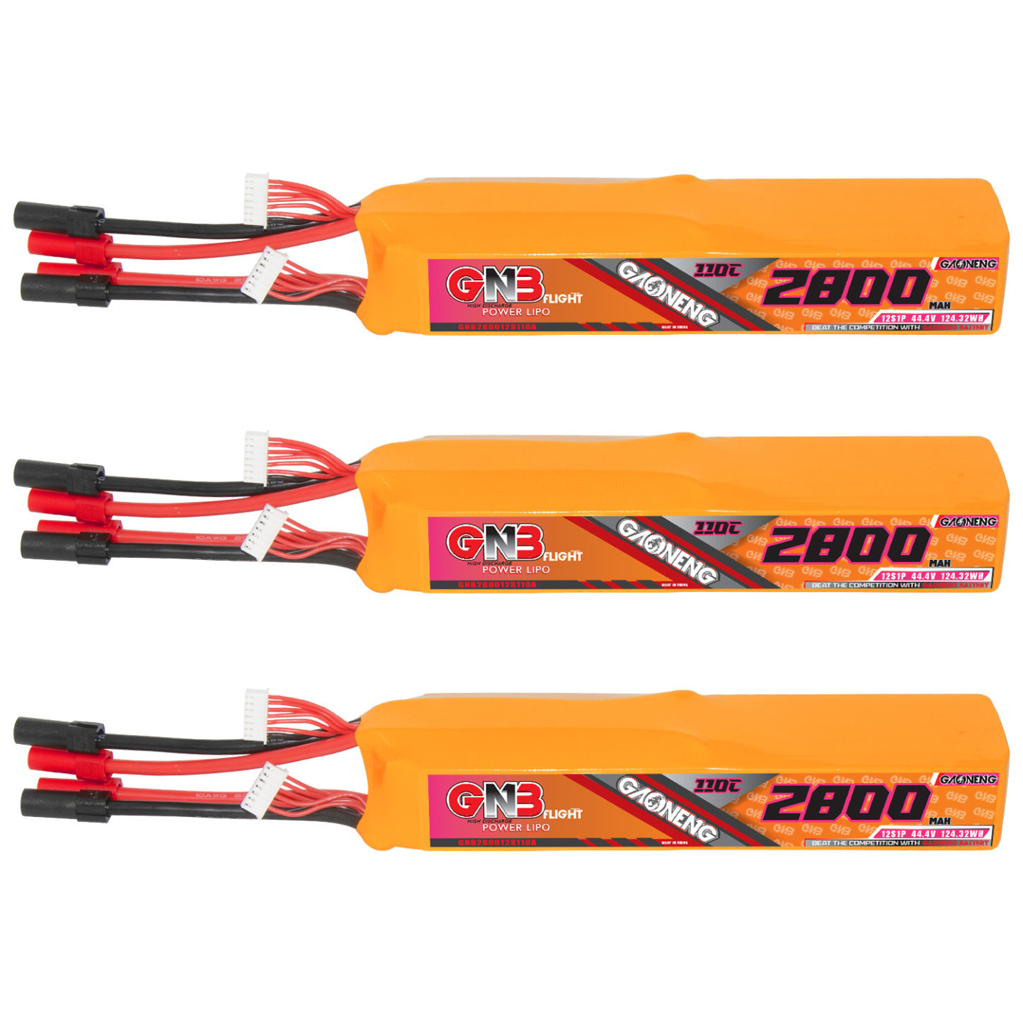 GAONENG GNB 12S 44.4V 2800mAh 110C LiPo Battery XT150
