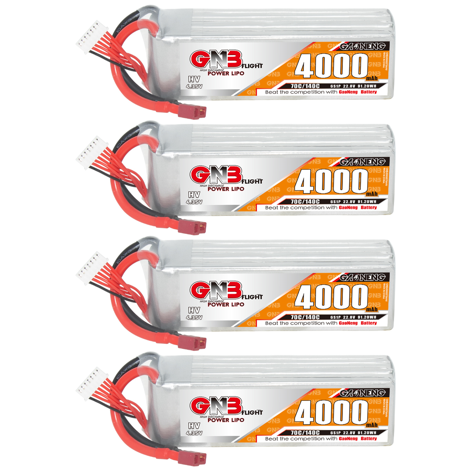 GAONENG GNB LiHV 6S 22.8V 4000mAh 70C LiPo Battery T-PLUG