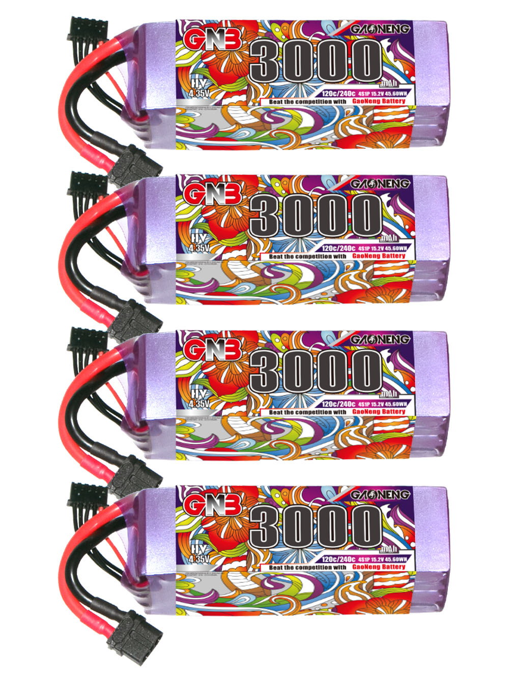 GAONENG GNB LiHV 4S 15.2V 3000mAh 120C XT60 LiPo Battery