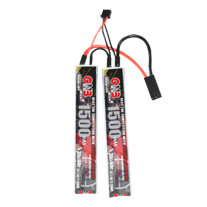 2PCS - GAONENG GNB 2S 7.4V 1500mAh 30C Mini Tamiya 2cells LiPo Battery for AirSoft