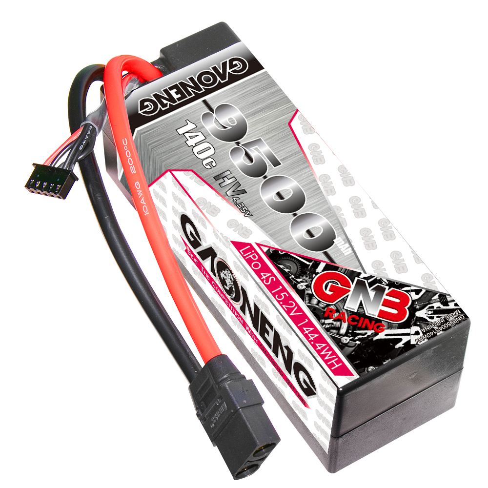 GAONENG GNB LiHV 4S 15.2V 9500mAh 140C Cabled Hard Case LiPo Battery XT90