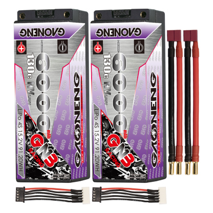 GAONENG GNB LiHV 4S 15.2V 6000mAh 130C 5mm Bullet Hard Case LiPo Battery