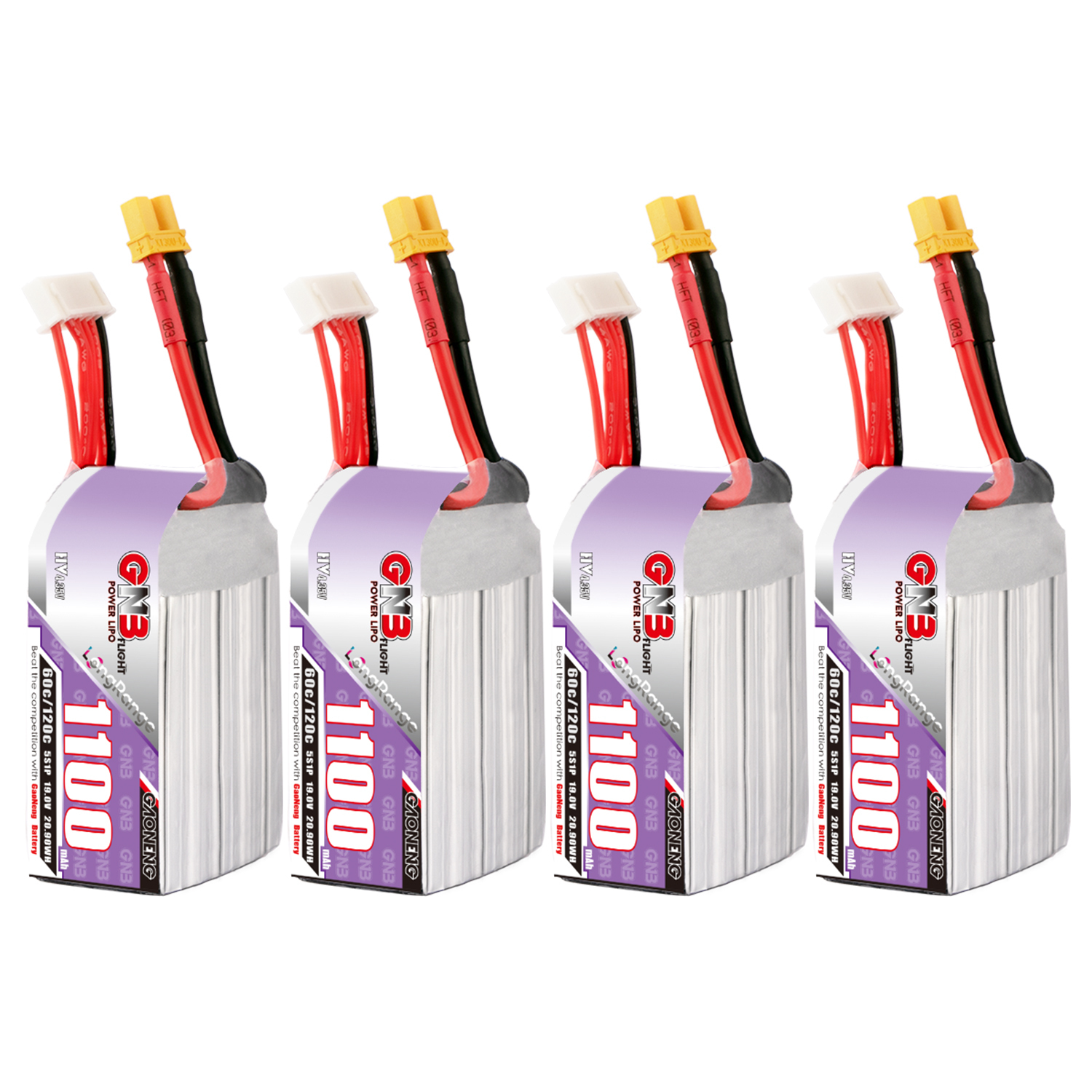 GAONENG GNB LiHV 5S 19V 1100mAh 60C XT30 LiPo Battery LongRange