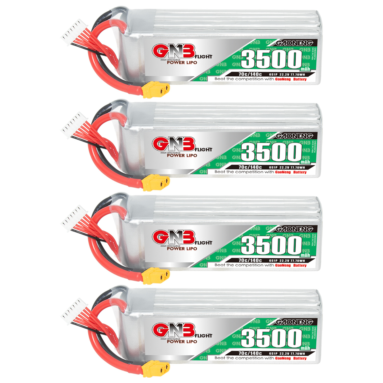 GAONENG GNB 6S 22.2V 3500mAh 70C LiPo Battery XT60