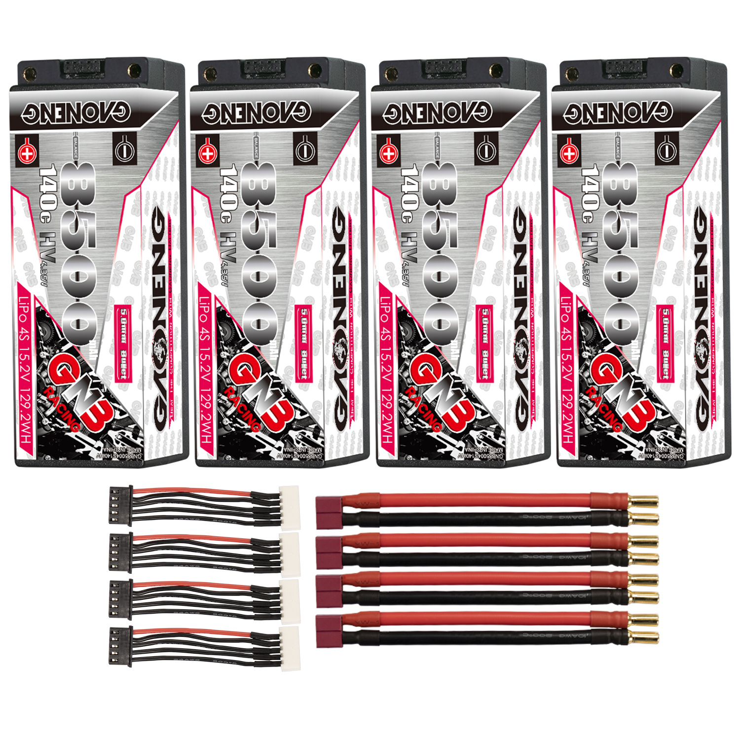 GAONENG GNB LiHV 4S 15.2V 8500mAh 140C 5mm Bullet Hard Case LiPo Battery