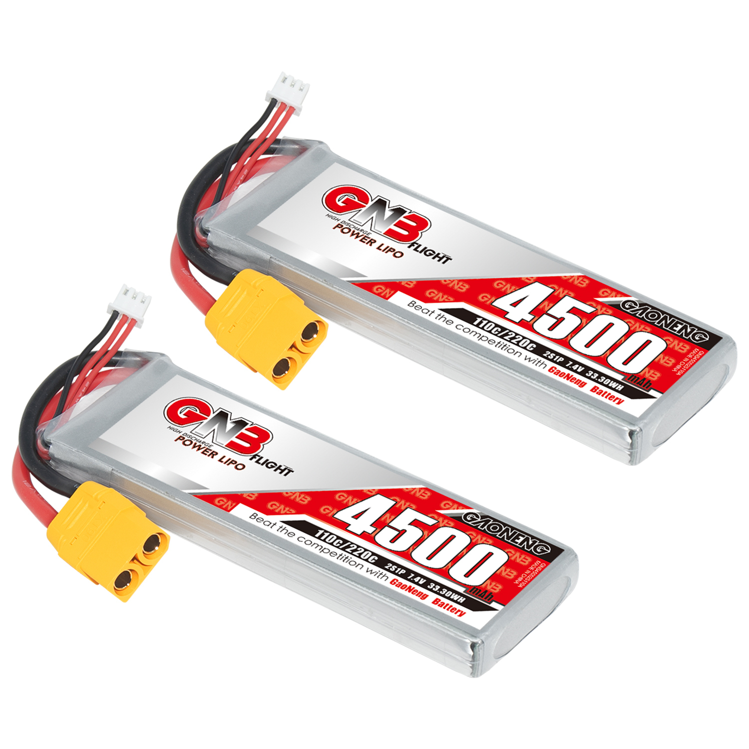 GAONENG GNB 2S 7.4V 4500mAh 110C LiPo Battery XT90