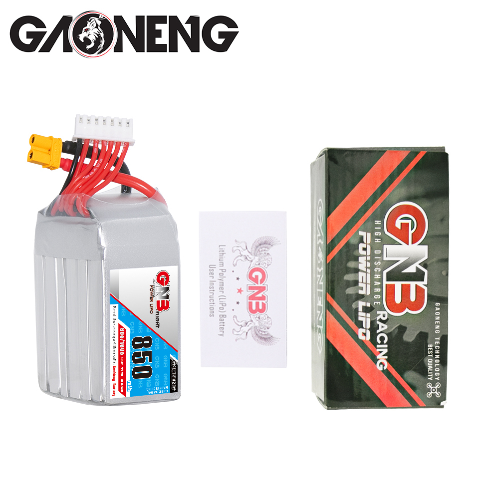 GAONENG GNB 6S 22.2V 850mAh 80C XT30 Connector LiPo Battery