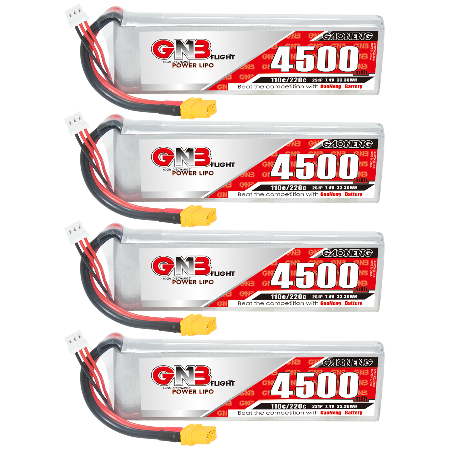 GAONENG GNB 2S 7.4V 4500mAh 110C LiPo Battery XT60