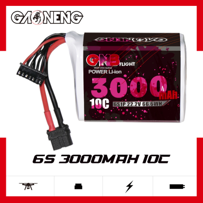 GAONENG GNB 6S 22.2V 3000mAh 10C XT60 Li-ion Battery made with Sony 18650 VTC6